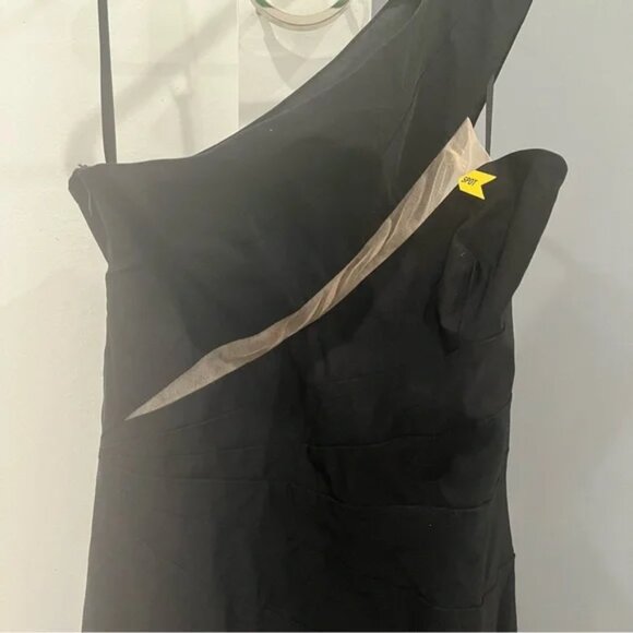 NWT Michael Costello Maxi Dress Gown Persephone One Shoulder size L - Picture 4 of 11